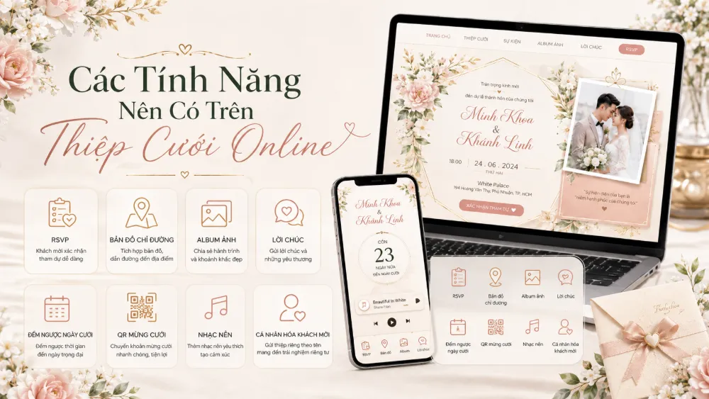 Thiệp Cưới Online: Hướng Dẫn Toàn Tập Từ A-Z Cho Cô Dâu Chú Rể 2026