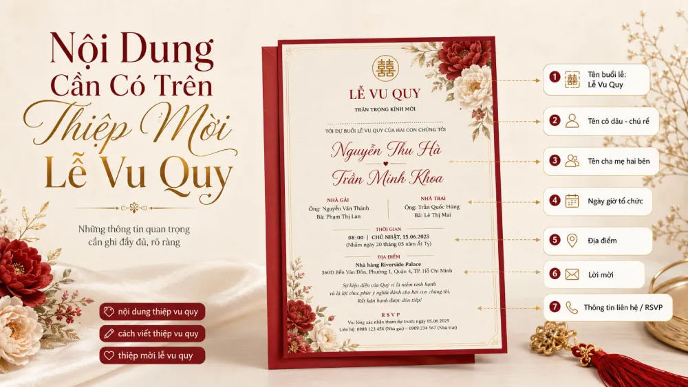 15 Mẫu Thiệp Mời Lễ Vu Quy Đẹp, Ý Nghĩa Nhất — Chọn Đúng Phong Cách Cho Nhà Gái