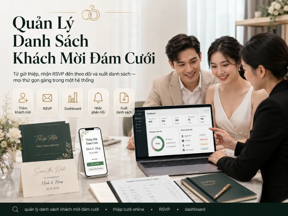 Quản Lý Danh Sách Khách Mời Đám Cưới Bằng Thiệp Online Như Thế Nào?