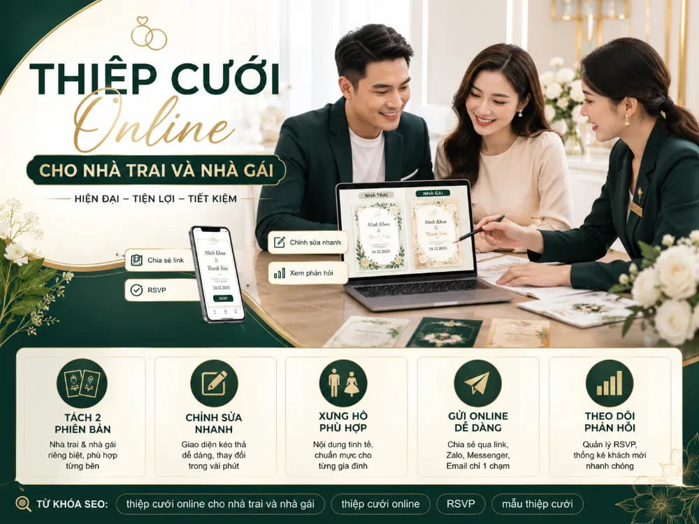 Thiệp Cưới Online Cho Nhà Trai và Nhà Gái: Có Cần Làm Riêng Không?