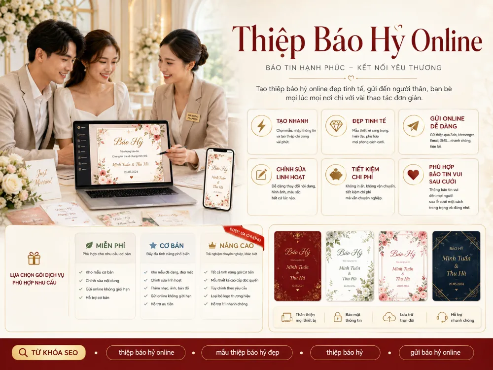 Thiệp Báo Hỷ Online: Khi Nào Dùng, Viết Gì và Cách Tạo Nhanh Nhất