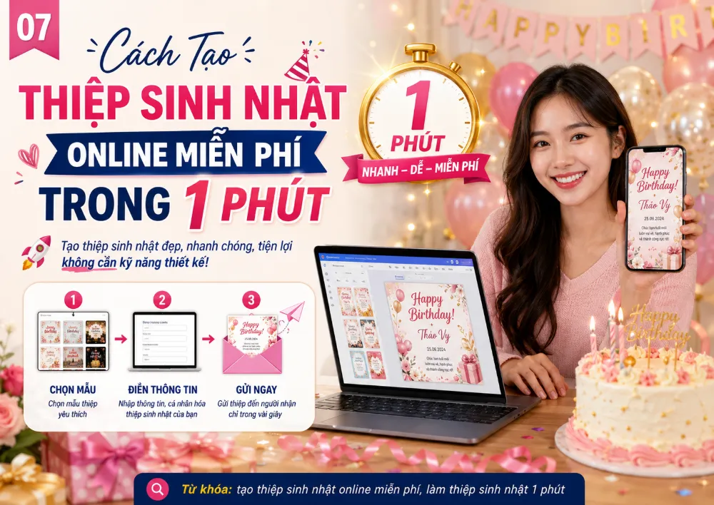 Cách Tạo Thiệp Sinh Nhật Online Miễn Phí Trong 1 Phút