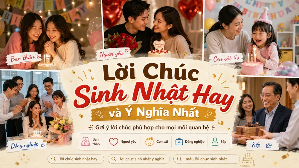 Lời Chúc Sinh Nhật Hay và Ý Nghĩa Nhất — Theo Từng Đối Tượng