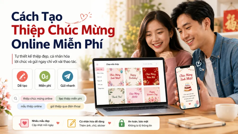 Cách Tạo Thiệp Chúc Mừng Online Miễn Phí Trong 5 Phút — Hướng Dẫn Từng Bước